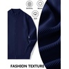 COOFANDY Mens Zip up Sweater Casual Knitted Cardigan Sweater Stand Collar | Textured Knitted, Two Deep Slanted Pockets, 2026 Fall Fashion, Soft Warm Sweater, Business Work Dress Long Sleeve Sweaters(Navy Blue)