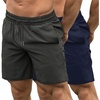 COOFANDY Mens Athletic Shorts 7″ Quick Dry Stretch Gym Workout Shorts | Classic 7 Inch Inseam, Functional Side Pockets and Back Zipper Pocket, Moisture Wicking, Active Fitness Training Sportswear(Dark Grey/Navy Blue)
