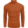 COOFANDY Mens Ribbed Slim Fit Knitted Pullover Casual Turtleneck Sweater | Premium anti-shrink knit turtleneck. Soft, warm & stretchy—perfect for casual, work or outdoor wear in fall/winter.(British Tan)