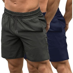 COOFANDY Mens Athletic Shorts 7″ Quick Dry Stretch Gym Workout Shorts | Classic 7 Inch Inseam, Functional Side Pockets and Back Zipper Pocket, Moisture Wicking, Active Fitness Training Sportswear(Dark Grey/Navy Blue)