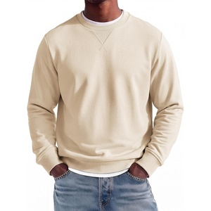 COOFANDY Mens Crewneck Sweatshirt Lightweight Casual Fall Winter Pullovers | Soft and Lightweight, Solid Color, Classic Fit, Gender-neutral, Home and Outdoor, Fall Winter(Beige)