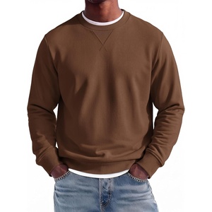 COOFANDY Mens Crewneck Sweatshirt Lightweight Casual Fall Winter Pullovers | Soft and Lightweight, Solid Color, Classic Fit, Gender-neutral, Home and Outdoor, Fall Winter(Brown)