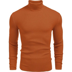 COOFANDY Mens Ribbed Slim Fit Knitted Pullover Casual Turtleneck Sweater | Premium anti-shrink knit turtleneck. Soft, warm & stretchy—perfect for casual, work or outdoor wear in fall/winter.(British Tan)