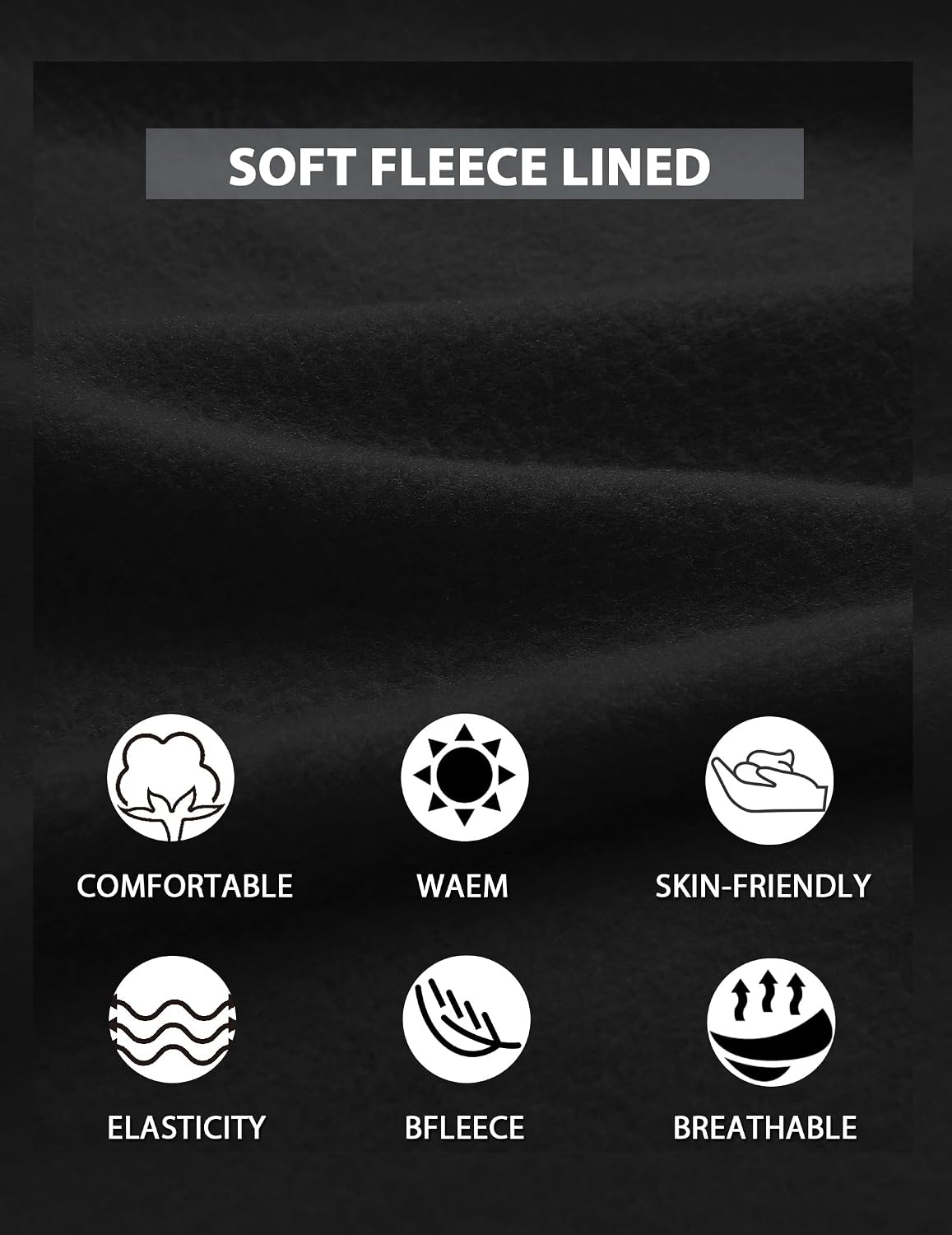 image:imageCOOFANDY Mens Crewneck Sweatshirts Fleece Pullover Thermal Casual Shirt Soft Fleece Lining Long Sleeve Classic Crewneck Fashion Sweatshirt Fall Winter Warm Sweatshirts Basic TopsBlack