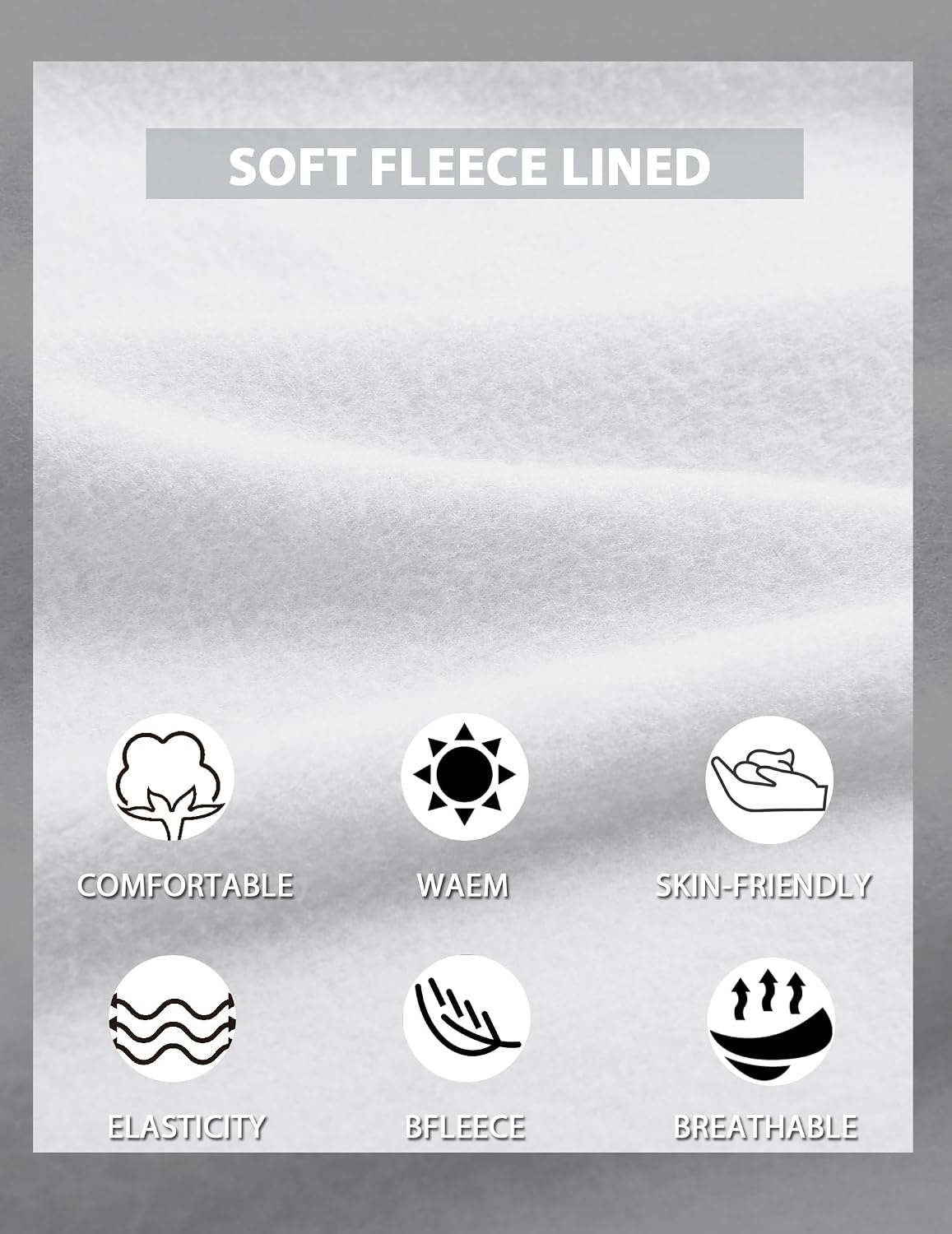 image:imageCOOFANDY Mens Crewneck Sweatshirts Fleece Pullover Thermal Casual Shirt Soft Fleece Lining Long Sleeve Classic Crewneck Fashion Sweatshirt Fall Winter Warm Sweatshirts Basic TopsWhite