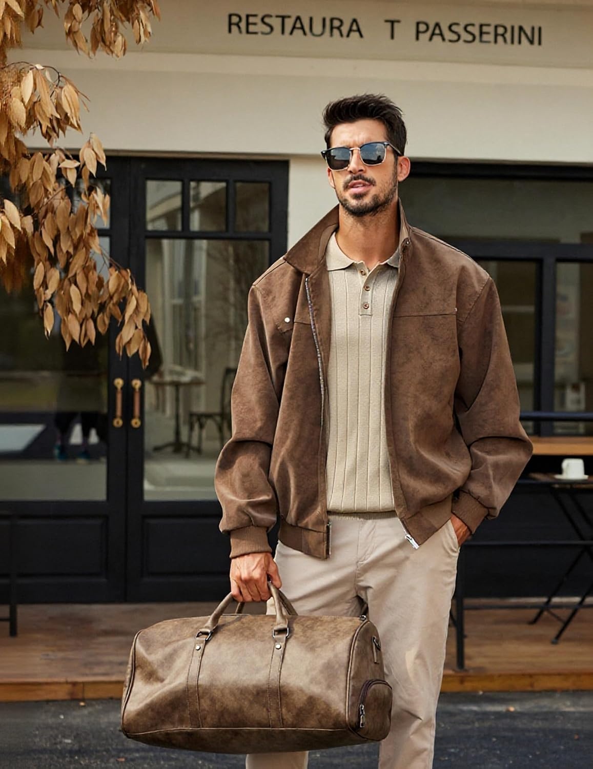 image:imageCOOFANDY Mens Knit Polo Shirts Long Sleeve Casual Dress Pullover Sweater 3 Button Polo Sweater Old Money Lightweight Cozy Daily and Social Outings Slim Fit S4XLKhaki