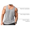 COOFANDY Men’s 3 Pack Tank Tops Gym Workout Y-Back Sleeveless Muscle Shirts | Bodybuilding Loose Y Back Tank Top, Quicky Dry Oversized String Sleeveless Shirts,for Fitness/Casual/Running/Weight Lifting(Black/Green/Medium Grey)