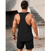COOFANDY Men’s 3 Pack Tank Tops Gym Workout Y-Back Sleeveless Muscle Shirts | Bodybuilding Loose Y Back Tank Top, Quicky Dry Oversized String Sleeveless Shirts,for Fitness/Casual/Running/Weight Lifting(Black/White/Pink)