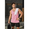 COOFANDY Men’s 3 Pack Tank Tops Gym Workout Y-Back Sleeveless Muscle Shirts | Bodybuilding Loose Y Back Tank Top, Quicky Dry Oversized String Sleeveless Shirts,for Fitness/Casual/Running/Weight Lifting(Khaki/Black/Pink)