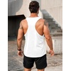 COOFANDY Men’s 3 Pack Tank Tops Gym Workout Y-Back Sleeveless Muscle Shirts | Bodybuilding Loose Y Back Tank Top, Quicky Dry Oversized String Sleeveless Shirts,for Fitness/Casual/Running/Weight Lifting(Black/White/Blue)