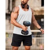 COOFANDY Men’s 3 Pack Tank Tops Gym Workout Y-Back Sleeveless Muscle Shirts | Bodybuilding Loose Y Back Tank Top, Quicky Dry Oversized String Sleeveless Shirts,for Fitness/Casual/Running/Weight Lifting(Black/White/Navy Blue)