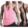 COOFANDY Men’s 3 Pack Tank Tops Gym Workout Y-Back Sleeveless Muscle Shirts | Bodybuilding Loose Y Back Tank Top, Quicky Dry Oversized String Sleeveless Shirts,for Fitness/Casual/Running/Weight Lifting(Black/White/Pink)