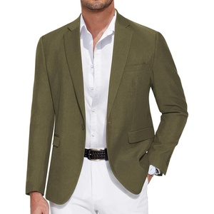COOFANDY Men’s Casual Blazer One Button Sport Coat Slim Fit Lightweight Suit Blazer Jacket(Army Green)