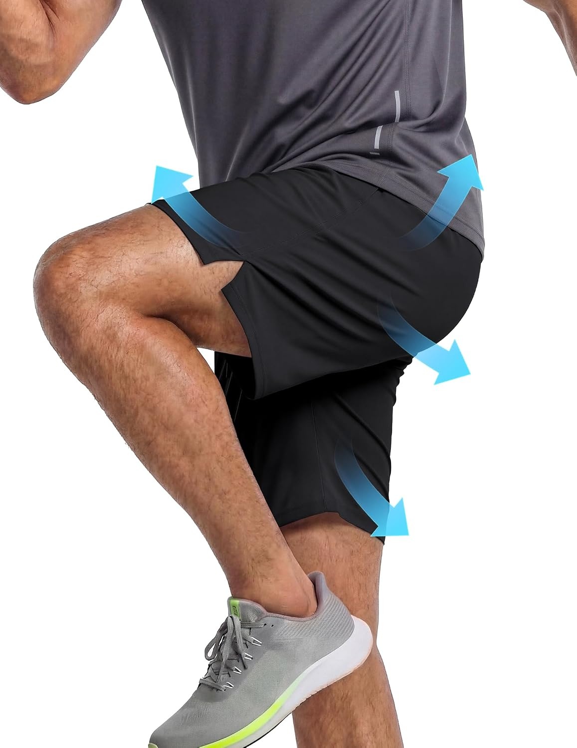 image:imageCOOFANDY Mens 7 Athletic Shorts Quick Dry Elastic Waist Gym Workout Shorts Moisture Wicking Breathable 4Way Stretch Fabric Active Running Training Basketball Fitness Casual Daily WearBlack