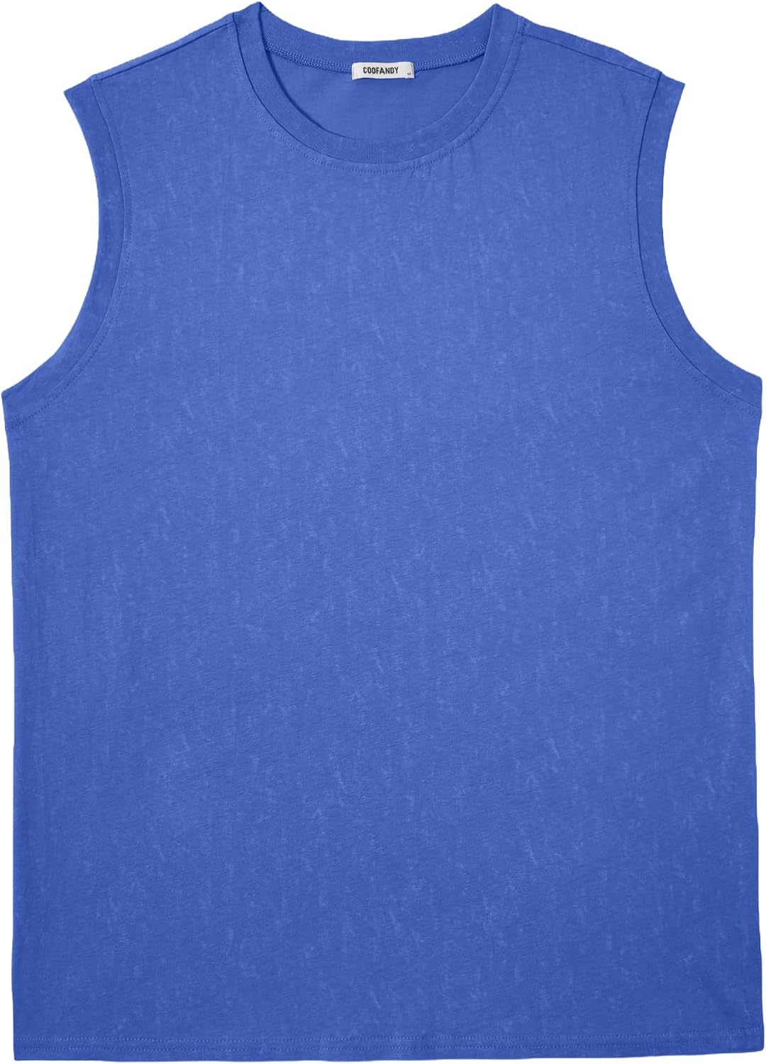 image:imageCOOFANDY Mens Sleeveless Shirts Cotton Workout Tank Tops Muscle Tee Shirt Acid Wash Fabric Lightweight and Soft Cut Off Shirt Casual Summer Faishon Tank Relaxed and Oversized Fit Sleeveless TopLight Blue