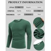 COOFANDY Crewneck Sweaters for Men Slim Fit Long Sleeve Pullover Tops | Stretch Ribbed Knit, Soft Touch Fabric, High Elasticity, Thermal Long Sleeve Tee Shirts(Green)