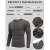 COOFANDY Crewneck Sweaters for Men Slim Fit Long Sleeve Pullover Tops | Stretch Ribbed Knit, Soft Touch Fabric, High Elasticity, Thermal Long Sleeve Tee Shirts(Dark Grey)