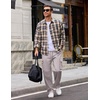 COOFANDY Men Casual Cargo Pants Hiking Joggers Sweatpant with Multi Pockets | Stretch Cotton Fabric, Skin Friendly, Outdoor Sweat Pant, Elastic Waist, Straight Leg Trousers, Relaxed Fit, Lightweight(Light Grey)