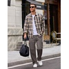 COOFANDY Men Casual Cargo Pants Hiking Joggers Sweatpant with Multi Pockets | Stretch Cotton Fabric, Skin Friendly, Outdoor Sweat Pant, Elastic Waist, Straight Leg Trousers, Relaxed Fit, Lightweight(Dark Grey)