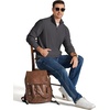 COOFANDY Men Quarter Zip Pullover Mock Neck Long Sleeve Corduroy Sweatshirt | Long sleeve lightweight soft warm slightly stretchy, regular fit, fall winter vintage soft pullovers, S-3XL(Dark Grey)