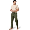 COOFANDY Men’s Cotton Linen Pants Casual Drawstring Dress Pants Beach Summer Lightweight Trousers(Olive Green)