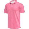 COOFANDY Mens Golf Polo Shirts Short Sleeve Quick Dry Casual Collared Shirt | Quick-dry 4-way stretch , UPF30+, moisture-wicking fabric; 3-button polo collar, side slits; great for golf, work & gifts(Pink Splashed Paint)