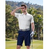 COOFANDY Mens Golf Polo Shirts Short Sleeve Quick Dry Casual Collared Shirt | Quick-dry 4-way stretch , UPF30+, moisture-wicking fabric; 3-button polo collar, side slits; great for golf, work & gifts(White Letter V)