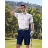 COOFANDY Mens Golf Polo Shirts Short Sleeve Quick Dry Casual Collared Shirt | Quick-dry 4-way stretch , UPF30+, moisture-wicking fabric; 3-button polo collar, side slits; great for golf, work & gifts(A Colored Dots)