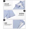 COOFANDY Mens Golf Polo Shirts Short Sleeve Quick Dry Casual Collared Shirt | Quick-dry 4-way stretch , UPF30+, moisture-wicking fabric; 3-button polo collar, side slits; great for golf, work & gifts(Light Blue Square)