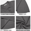 COOFANDY Mens Knit Polo Shirts Casual Short Sleeve Button Down Polo Shirt | Knit polo, soft, breathable, stretch, 3-button placket, elastic ribbed cuffs and hem, casual, business, classic, stylish(Dark Grey)