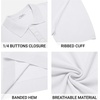 COOFANDY Mens Knit Polo Shirts Casual Short Sleeve Button Down Polo Shirt | Knit polo, soft, breathable, stretch, 3-button placket, elastic ribbed cuffs and hem, casual, business, classic, stylish(White)