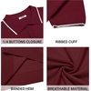 COOFANDY Mens Knit Polo Shirts Casual Short Sleeve Button Down Polo Shirt | Knit polo, soft, breathable, stretch, 3-button placket, elastic ribbed cuffs and hem, casual, business, classic, stylish(E-wine Red White Striped)