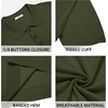 COOFANDY Mens Knit Polo Shirts Casual Short Sleeve Button Down Polo Shirt | Knit polo, soft, breathable, stretch, 3-button placket, elastic ribbed cuffs and hem, casual, business, classic, stylish(Army Green)