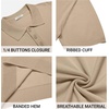 COOFANDY Mens Knit Polo Shirts Casual Short Sleeve Button Down Polo Shirt | Knit polo, soft, breathable, stretch, 3-button placket, elastic ribbed cuffs and hem, casual, business, classic, stylish(Khaki)