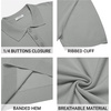 COOFANDY Mens Knit Polo Shirts Casual Short Sleeve Button Down Polo Shirt | Knit polo, soft, breathable, stretch, 3-button placket, elastic ribbed cuffs and hem, casual, business, classic, stylish(Grey)