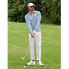 COOFANDY Men’s Long Sleeve Polo Shirt Golf Lightweight Breathable Moisture Wicking Shirt for Business Casual Work Outdoor(Light Blue)