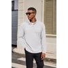 COOFANDY Mens Quarter Zip Pullover Sweater Mock Neck Sweatshirt Casual Polo | 1/4 zip pullover, Lightweight Fleece Lined, Comfortable, Durability Fabric, Classic Golf Hikking Polo Sweater, Fall & Winter(White)