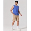 COOFANDY Men’s Sleeveless Shirts Cotton Workout Tank Tops Muscle Tee Shirt | Acid Wash Fabric, Lightweight and Soft Cut Off Shirt, Casual Summer Faishon Tank, Relaxed and Oversized Fit Sleeveless Top(Light Blue)