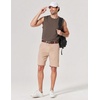 COOFANDY Men’s Sleeveless Shirts Cotton Workout Tank Tops Muscle Tee Shirt | Acid Wash Fabric, Lightweight and Soft Cut Off Shirt, Casual Summer Faishon Tank, Relaxed and Oversized Fit Sleeveless Top(Brown)