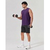 COOFANDY Men’s Sleeveless Shirts Cotton Workout Tank Tops Muscle Tee Shirt | Acid Wash Fabric, Lightweight and Soft Cut Off Shirt, Casual Summer Faishon Tank, Relaxed and Oversized Fit Sleeveless Top(Purple)