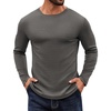 COOFANDY Crewneck Sweaters for Men Slim Fit Long Sleeve Pullover Tops | Stretch Ribbed Knit, Soft Touch Fabric, High Elasticity, Thermal Long Sleeve Tee Shirts(Dark Grey)