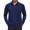 COOFANDY Mens Quarter Zip Pullover Sweater Mock Neck Sweatshirt Casual Polo | 1/4 zip pullover, Lightweight Fleece Lined, Comfortable, Durability Fabric, Classic Golf Hikking Polo Sweater, Fall & Winter(Navy Blue)
