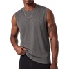 COOFANDY Men’s Sleeveless Shirts Cotton Workout Tank Tops Muscle Tee Shirt | Acid Wash Fabric, Lightweight and Soft Cut Off Shirt, Casual Summer Faishon Tank, Relaxed and Oversized Fit Sleeveless Top(Dark Gray)