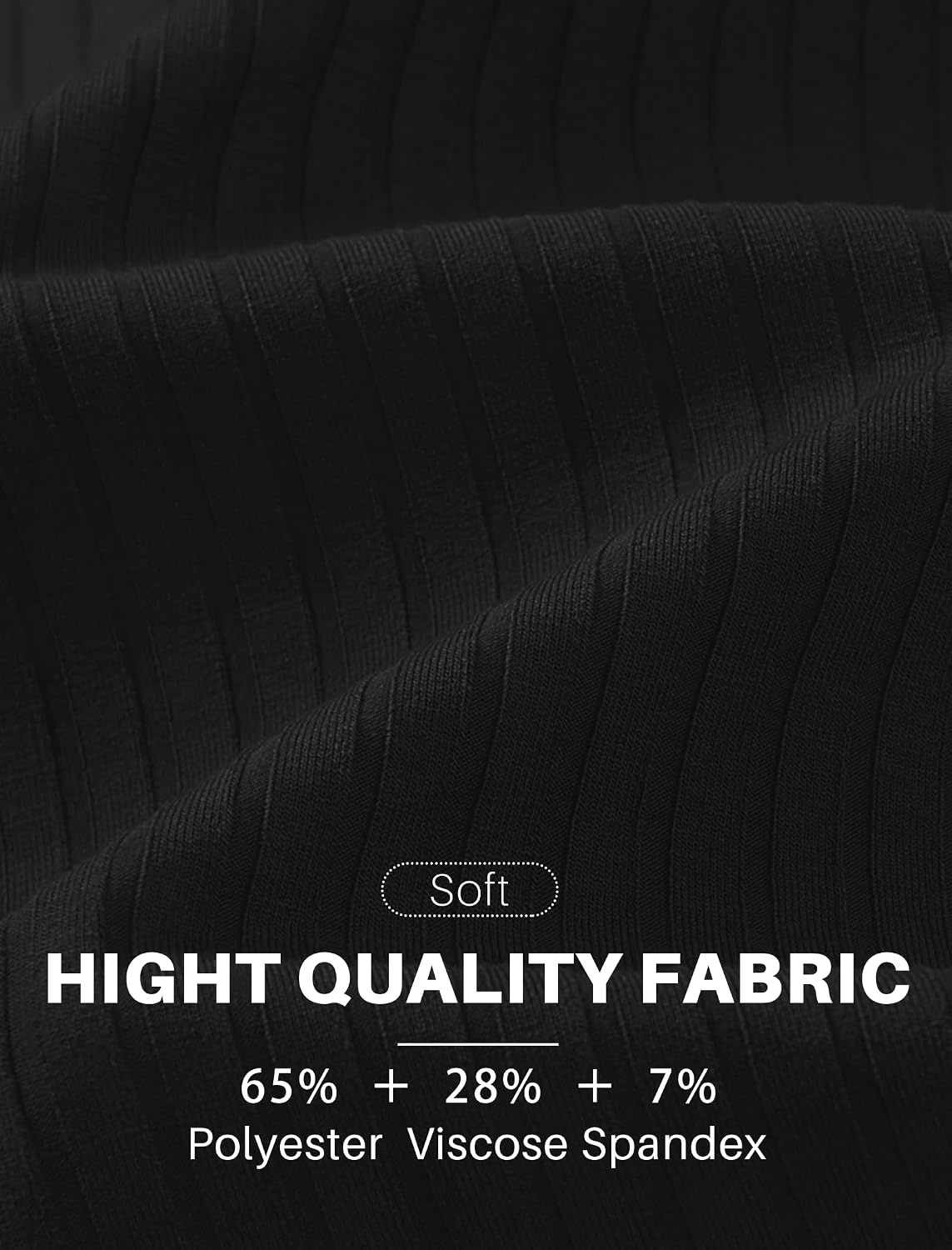 image:imageCOOFANDY Mens Ribbed Polo Shirts Short Sleeve V Neck Slim Fit Polo TShirt Casual Summer Collared Golf ShirtAblack