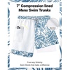 COOFANDY 2 in 1 Mens Swim Trunks 7 Inch Swim Shorts Swim Suits Board Shorts | 7 Inch，Quick Dry Fabric，Drawstring with Elastic Waist，Cooling Compression Liner with an Extra Pocket, Athletic Fit(Deep Blue Plam Leaf)
