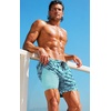 COOFANDY 2 in 1 Mens Swim Trunks 7 Inch Swim Shorts Swim Suits Board Shorts | 7 Inch，Quick Dry Fabric，Drawstring with Elastic Waist，Cooling Compression Liner with an Extra Pocket, Athletic Fit(Blue Whale)