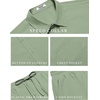 COOFANDY Men’s 2 Piece Casual Beach Set Button Down Shirt and Loose Pants | 2 Piece Linen Set,Lightweight,Casual Beach Wear,Vacation Walking Outfits,Faux Linen Texture(Light Green)