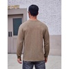 COOFANDY Mens Long Sleeve Tee Shirts Cotton Vintage Washed T Shirts Relaxed Fit Basic Tees(Khaki)