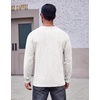 COOFANDY Mens Long Sleeve Tee Shirts Cotton Vintage Washed T Shirts Relaxed Fit Basic Tees(White)