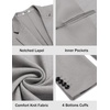 COOFANDY Mens Sport Coats Casual Knit Blazer Two Button Suit Jacket | Modern Slim-fit Silhouette with Structured Shoulders,Stretch Comfort & Versatile Style for Weddings,Business or Daily Wear(Light Grey)